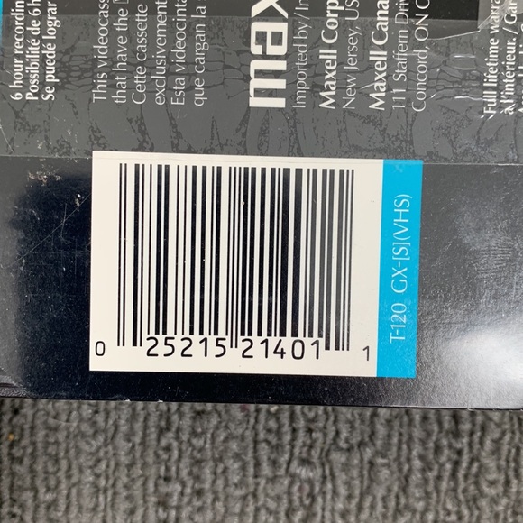Maxell Videocassette VHS Tape GX-Silver High Quality T-120 6 Hour In EP Mode New - Picture 10 of 10